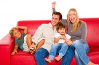 Family on Couch